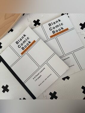 (2) Blank, Make your own Comic Strips Books